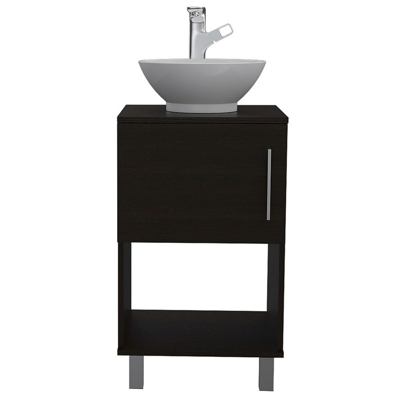 Meuble-lavabo simple, Noir