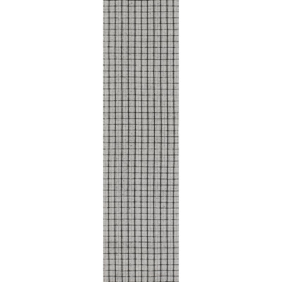 Tapis intérieur / extérieur noir / blanc tissé à la main à motif géométrique Malmo