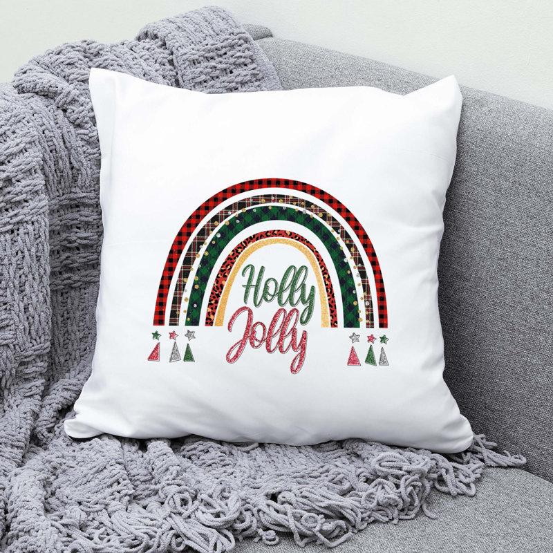 Christmas Rainbow6 Reversible Throw Pillow, 16" x 16"