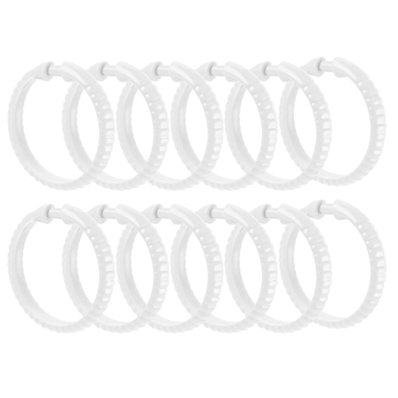 Crochet en plastique pour rideau de douche, Blanc