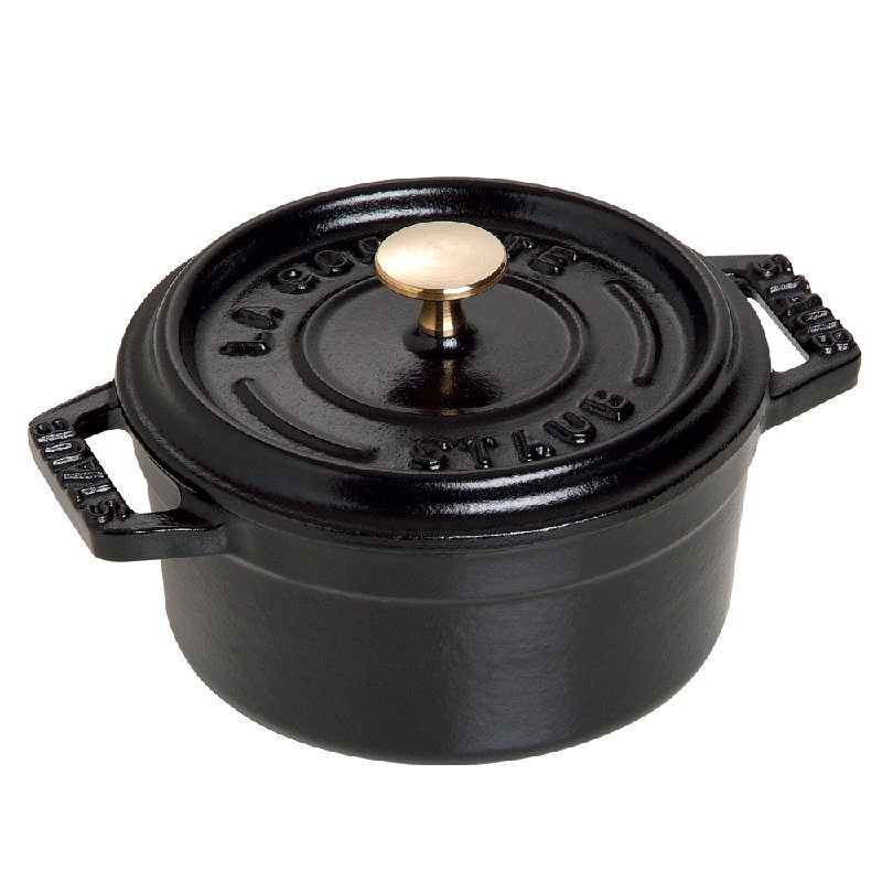 La Cocotte Cast Iron Round Cocotte, 5.5 quarts, Black Matte