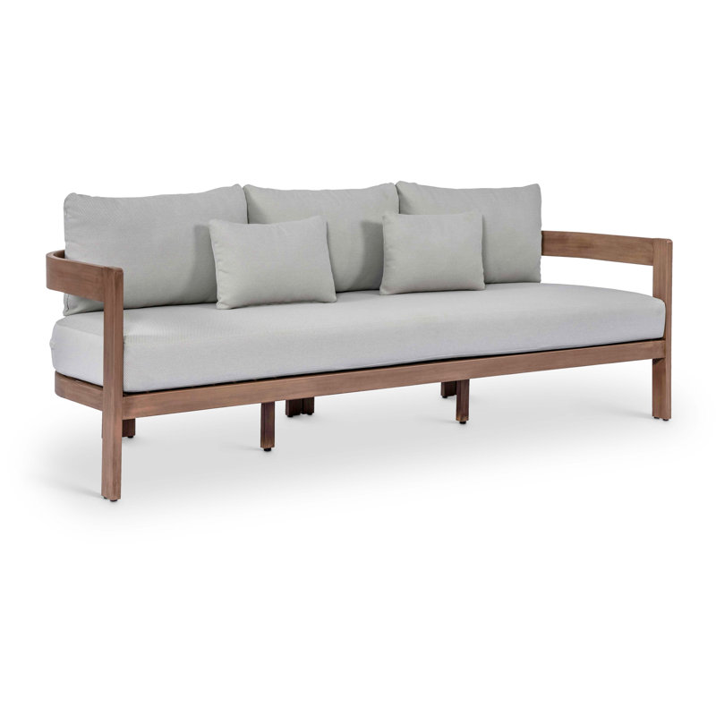 Canapé d'extérieur rembourré en tissu résistant à l'eau Newport Glenmore avec housse de protection incluse, Beige, 3