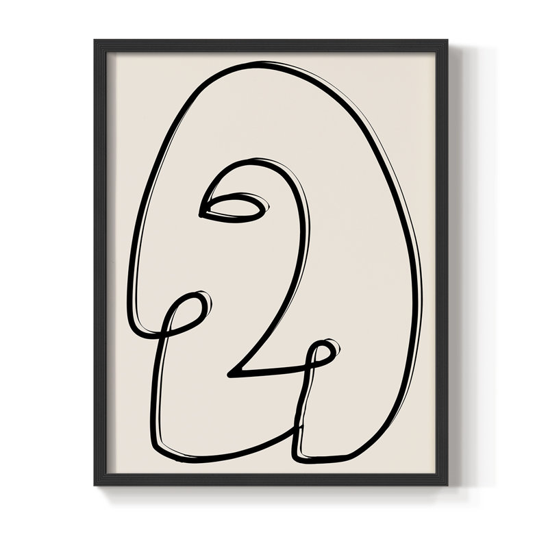 Face It II, reproduction encadrée - bois massif, Noir, H 14 po x l 11 po
