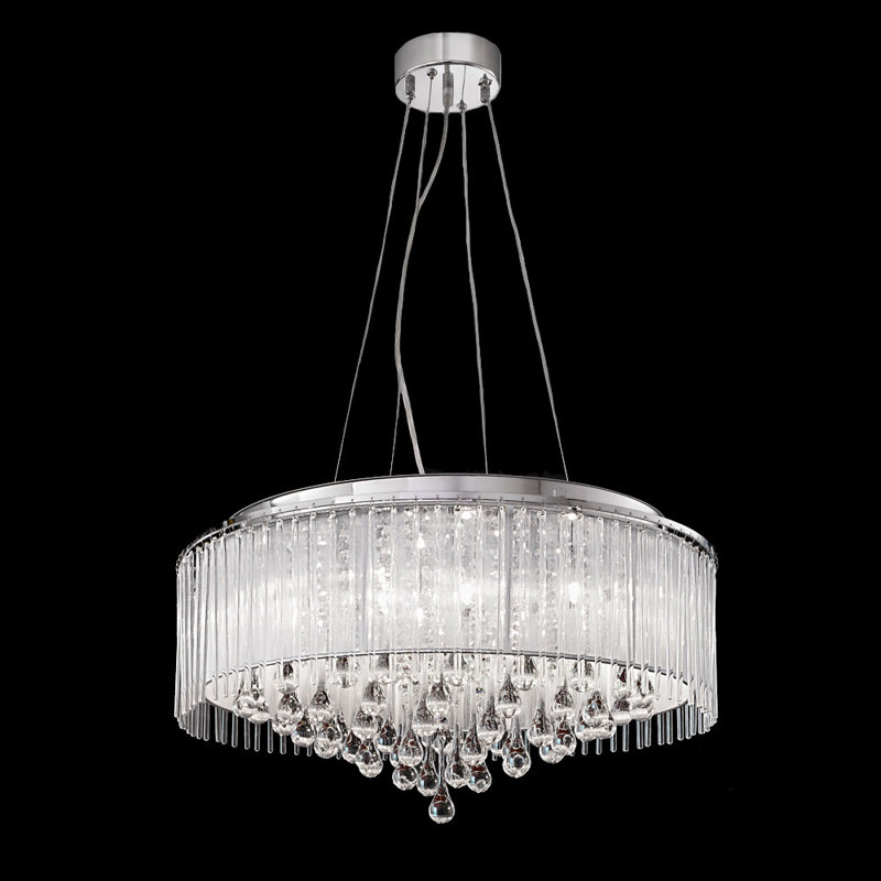 8 - Light Chrome Drum Pendant