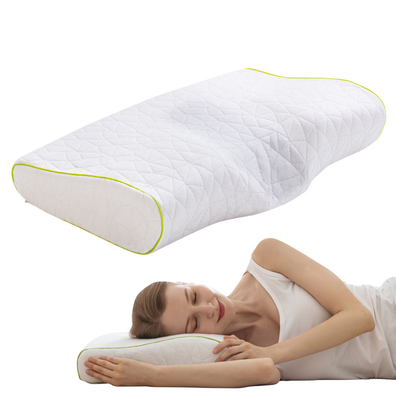 Contour Memory Foam Pillow Standard Size – Adjustable Ergonomic Neck Support, Cooling Gel Infused, Organic Cotton Cover (1-Pack)