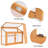 35.4" W x 14.6" D 2-Tier Wooden Cold Frame Garden Greenhouse-78635594