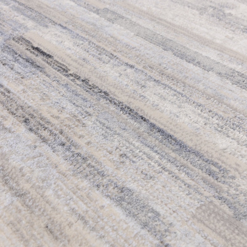 Anandita Stripe Grey Area Rug, Rectangle 120 x 160 cm