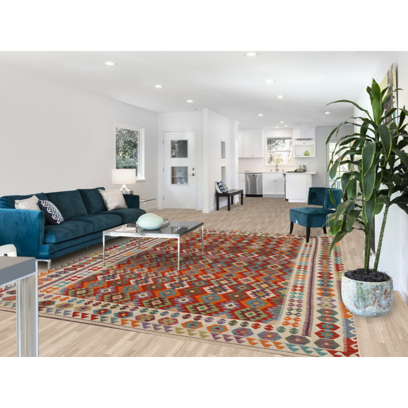 Multolor Kilim Wool Area Rug 8x11