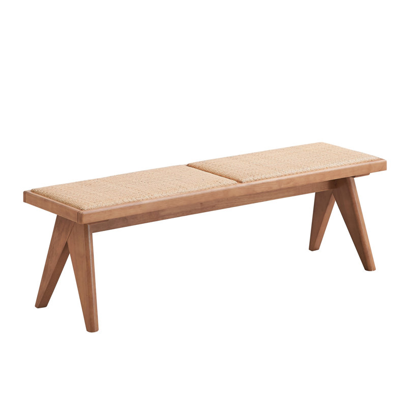 Pratique et à la mode, banc, largeur de 51 pouces, poids de 23 lb, utilisation sans effort de style Mid-Century, respirant, profondeur 14, siège chaud