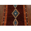 Tapis rouge / orange en laine noué à la main de conception unique 6 pi 3 po x 10 pi 3 po New Age