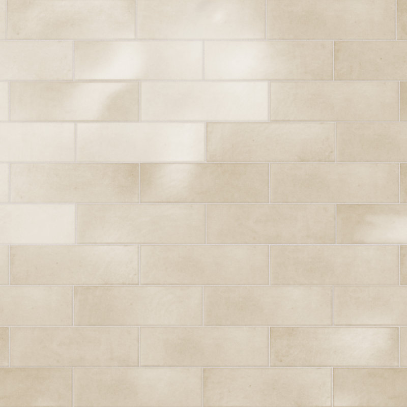 Coco 2" x 6" Porcelain Subway Wall Tile, Canvas Beige