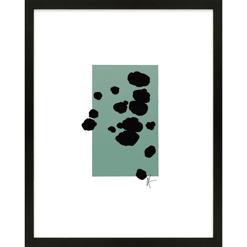 Serenity 1.2 Painting by Lee Lessem, Black Framed, 30" H x 24" W