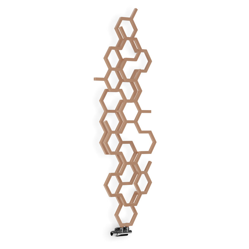 Hex Vertical Designer Radiator 1700Hx573W, Copper