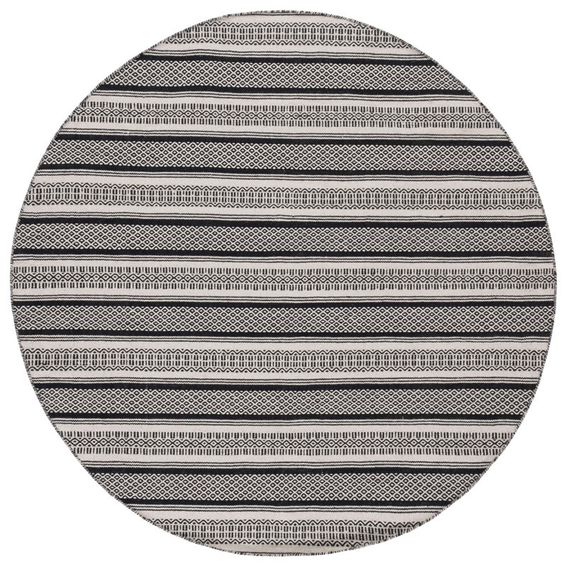 Damauri Flat Weave Cotton Striped Rug, Rectangle 6' x 9'