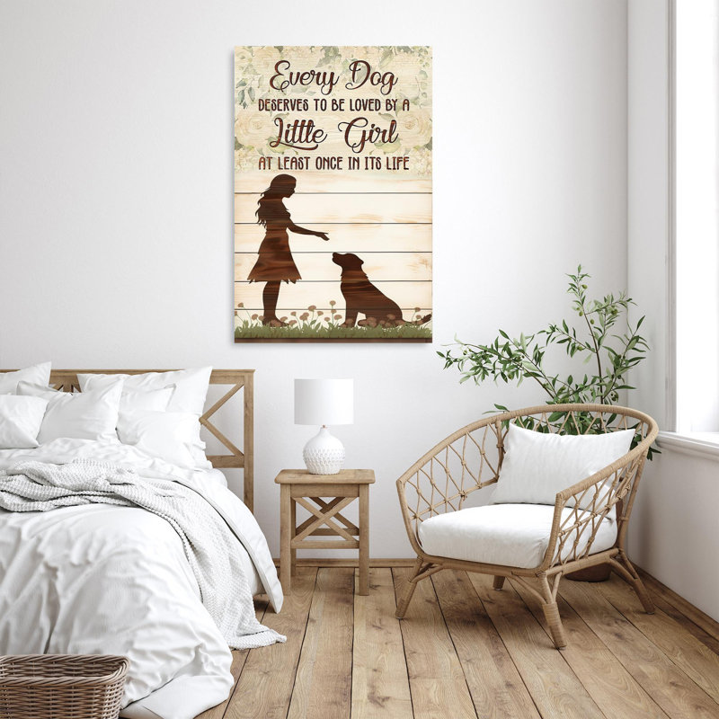 «Every Dog Deserve To Be Loved», impression sur toile, H 36 po x l 24 po x P 1,25 po