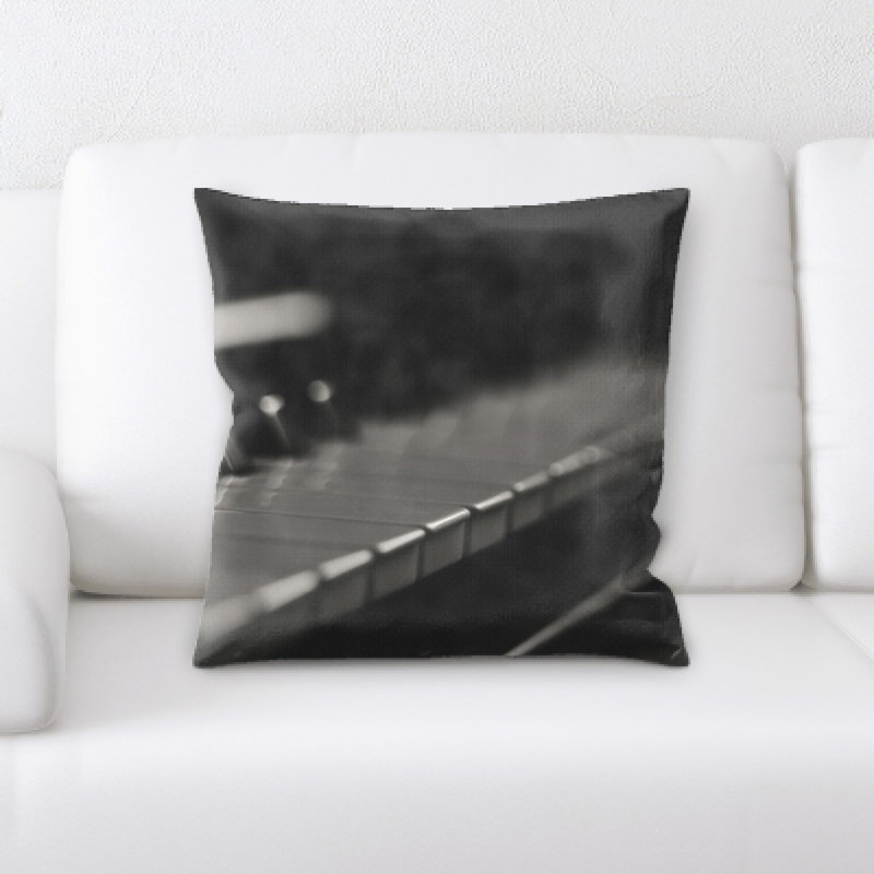 Piano Microsuede Reversible Throw Pillow