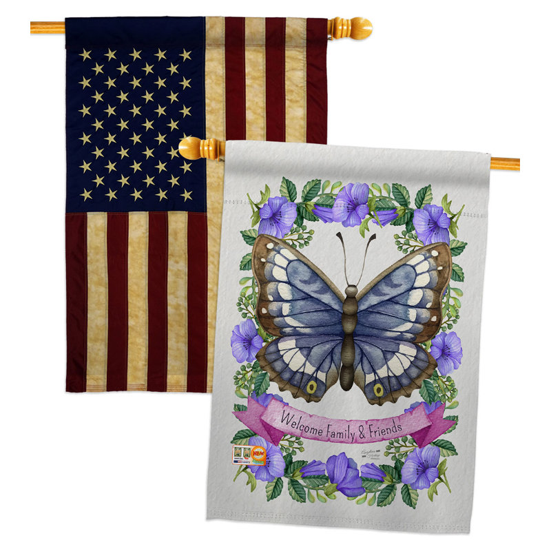 Double Sided 40 in. H x 28 in. W Polyester House Flag