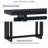 U_STYLE 59.1'' Painted Entryway Table With Pine Veneer,Unique Triple Rectangle Design Console Table With Thick Pine Wood Legs,Extra Long Sofa Table Versatile For Hallway, Living Room,Kitchen-935069409