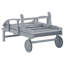 Outdoor Sun Chaise Lounger, Slatted Grey Acacia Wood Frame W Wheels