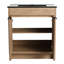 Armoire de meuble-lavabo 30 po - 2 portes à fermeture douce - lavabo en céramique noire - tablette réglable - poignée solide en métal-1353957577-1353957589