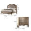 Ensemble de chambre à coucher grand lit, finition brune, lit de rangement avec tiroirs, ensemble 2 pièces avec lit et table de chevet-127337345