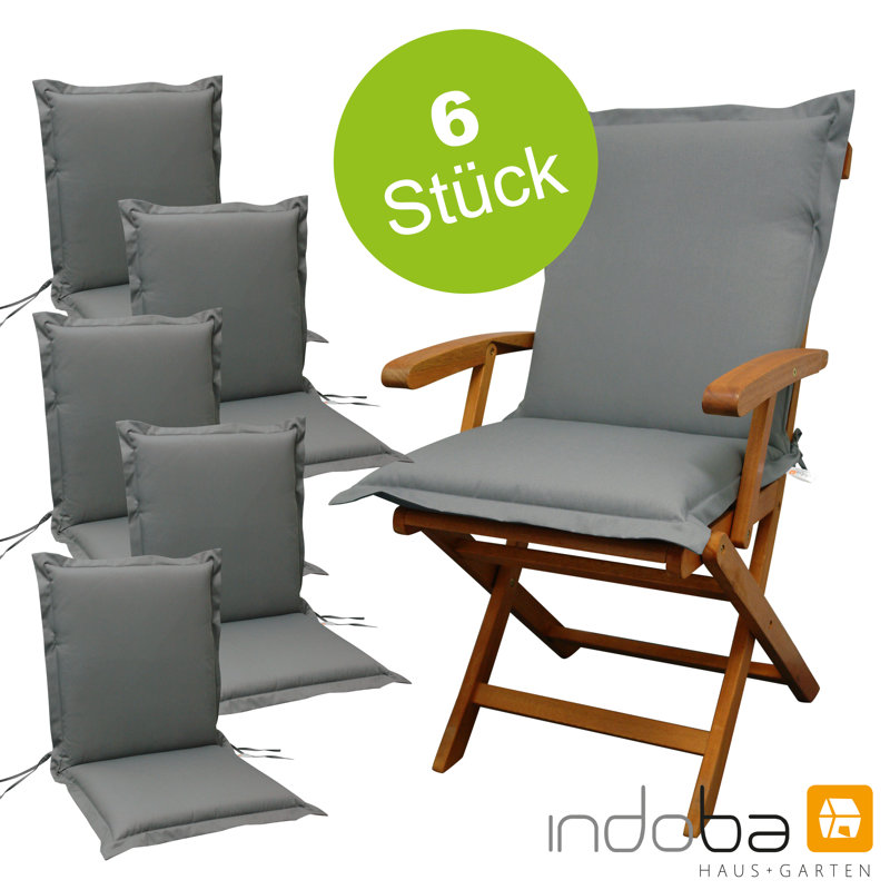 Afrin Dining Chair Cushion, Grey, 9 cm H x 50 cm W x 100 cm D