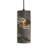 Flow 1-Light Cylinder Mini Pendant - Matte Black/French Gold