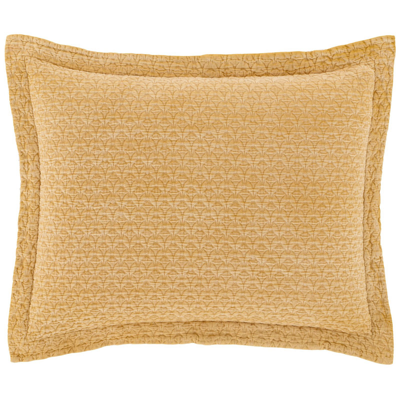 Hawley Ochre Matelasse Sham, Standard, Ochre