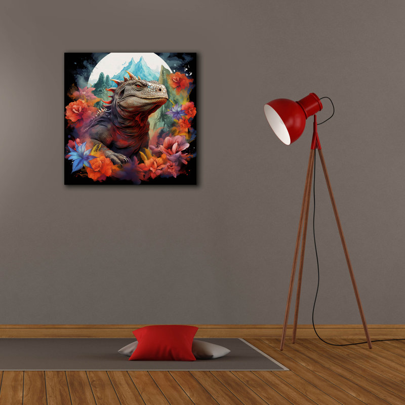 Art mural épique «Komodo 2» par r3darch0n, H 26 po x l 26 po x P 1,5 po