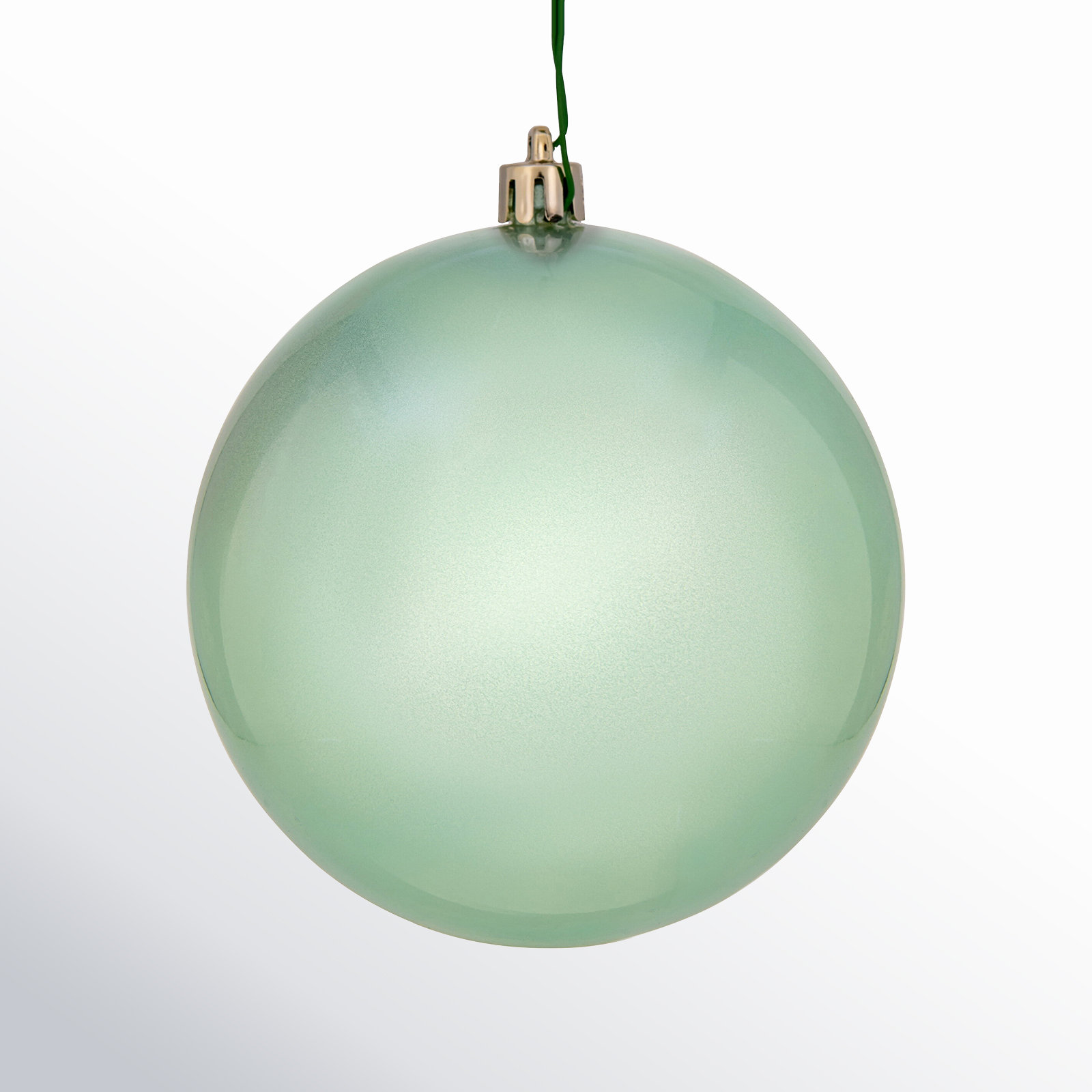 Holiday Décor Ball Ornament, Frosty Mint, 3" H x 3" W x 3" D