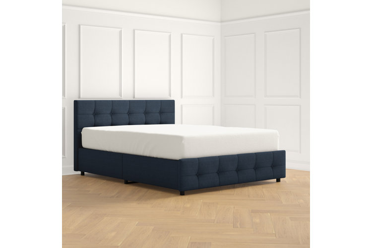 Houchins Tufted Upholstered Low Profile Storage Platform Bed