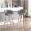 Ensemble de tabourets de bar 2 pièces de 26 pouces avec repose-pieds chromé et tabouret simple à pieds dorés-1318112232-1318112235-1318112230