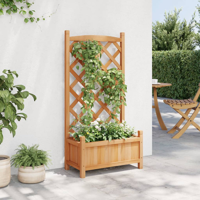 Lonne Planter Box, 110cm H x 55cm W x 29.5cm D, Brown