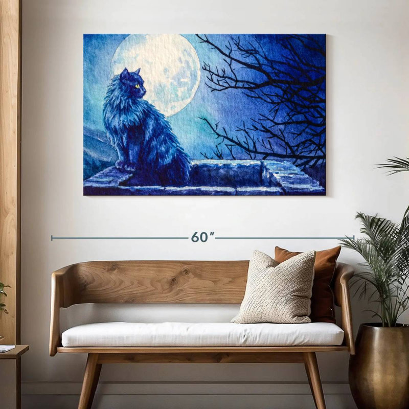 Brampt Blue Cat, 32" H x 48" W