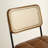 Bowens Tufted Faux Leather Upholstered Dining Side Chair with Ratten Back-1184536812