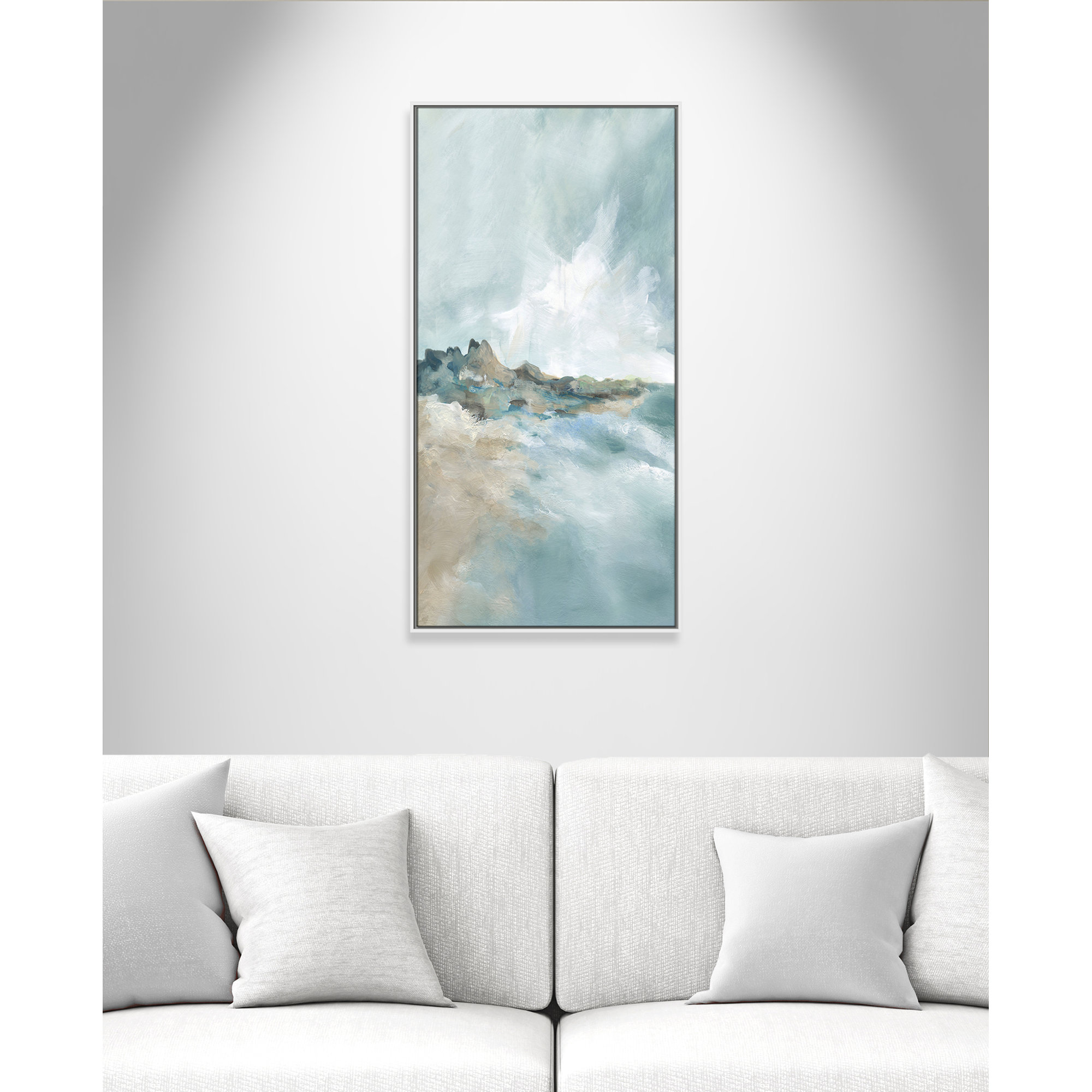 Sandpoint Print by Carol Robinson, 49.5" H x 25.5" W, White