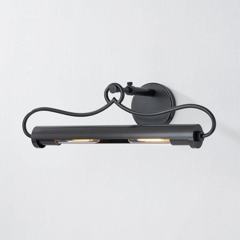 Applique pour tableau 2 lumières Berun, H 6,5 po x l 20,5 po x P 20,5 po, Laiton vieilli