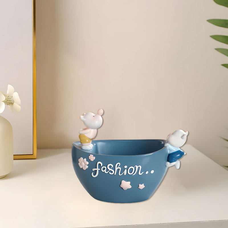 Objet de décoration Jazai, Bleu, H 6,2 po x l 7,4 po x P 6,6 po