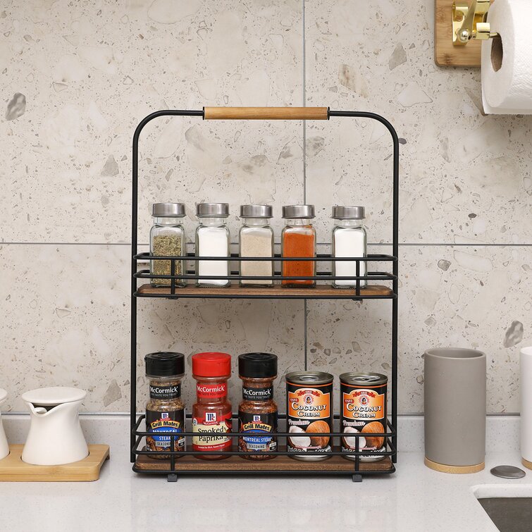 NEX 2-Tier Spice Rack Countertop Shelf for Kitchen Spice Jars Storage –  Oberon Distribution