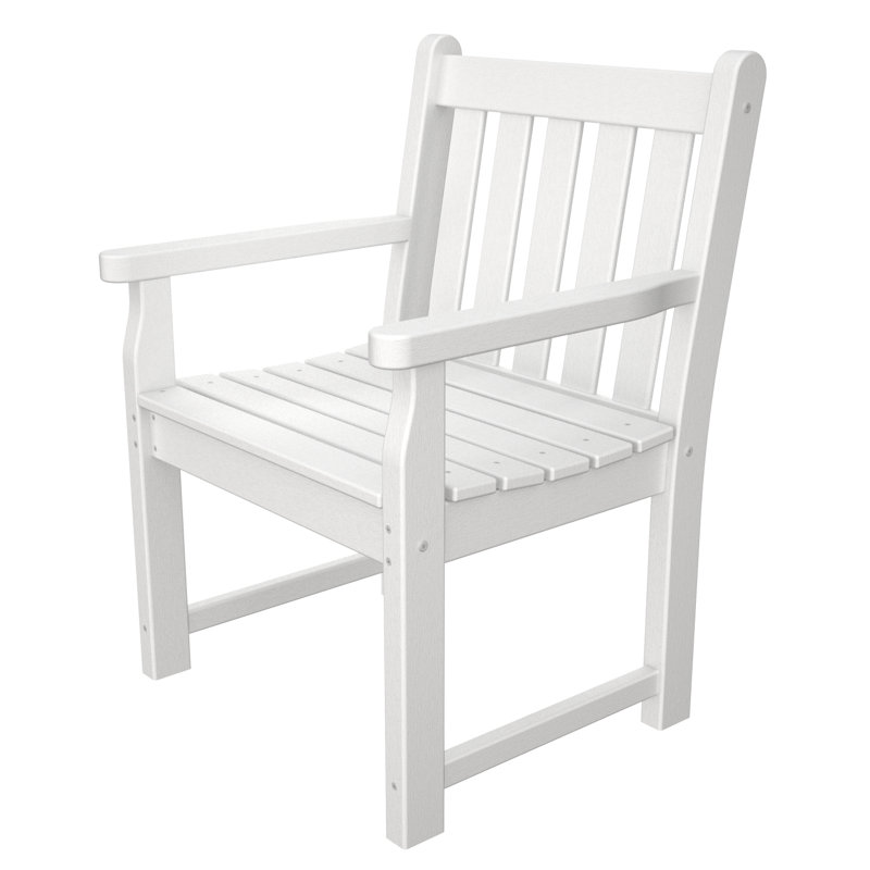 POLYWOOD Traditional Garden Arm Chair, White