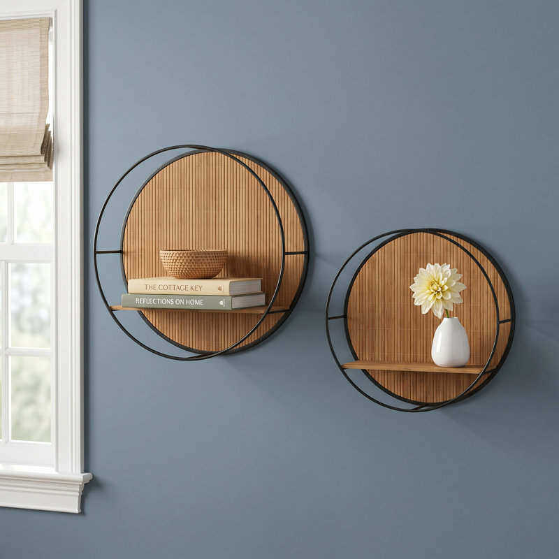 Becka 2 Piece Circle Accent Shelf