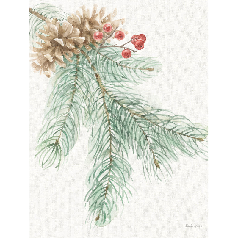 «Wooded Winter VIII» par Beth Grove, Non, H 16 po x l 12 po x P 1,25 po, Toile tendue