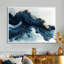 Art sur toile à l'encre liquide dorée et bleue céleste IV-1022942462-1022942458-1022942453