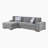 Odesser 115" W 2-Piece Chenille Sleeper Sectional-1138026909-1138026911