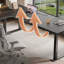 Bureau en bois manufacturé en L noir réglable en hauteur + acier laminé à froid-1708113181-1708113183-1708113182