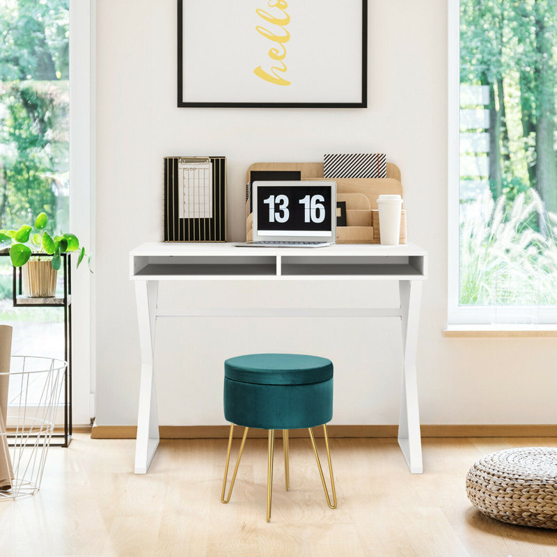Ensemble coiffeuse avec tabouret Mancha, Vert