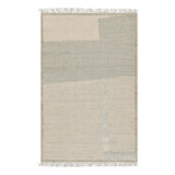 Rug & Kilim’S Flatweave Rug In Beige-Brown With Green & White Geometric Patterns