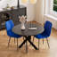 Ensemble de table de salle à manger 36 po avec chaises en velours-1810328227-1810328226-1795274774