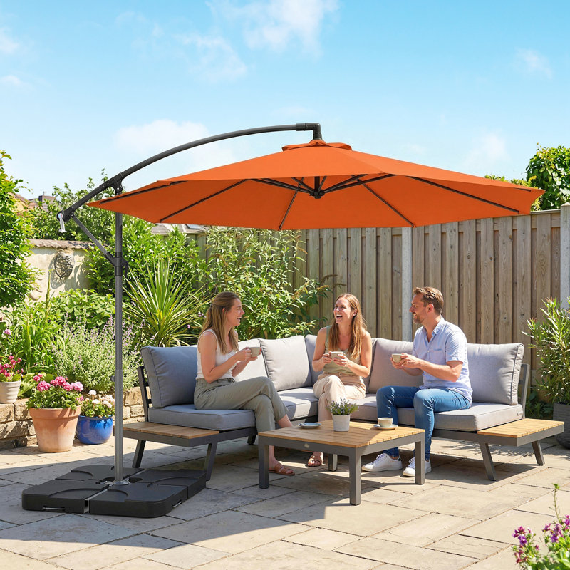295cm Cantilever Parasol, Orange