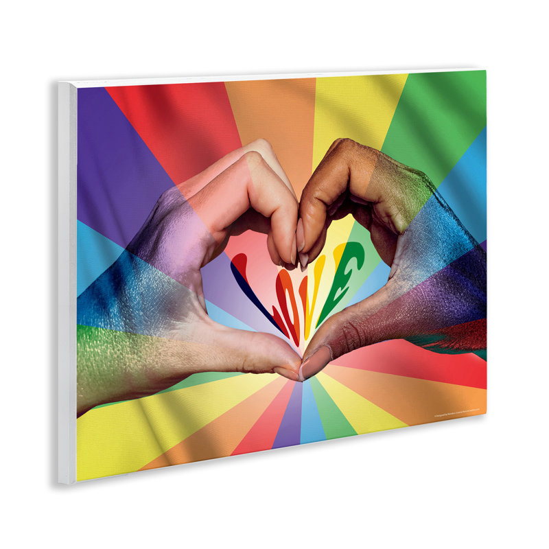 Rainbow Love Hands Symbol Wall Plaque Art by Reinders